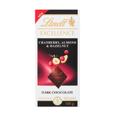 Lindt Cranberry, Almond & Hazelnut Dark Chocolate 100g